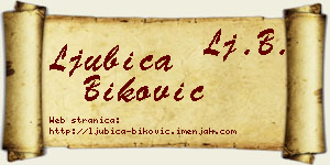 Ljubica Biković vizit kartica